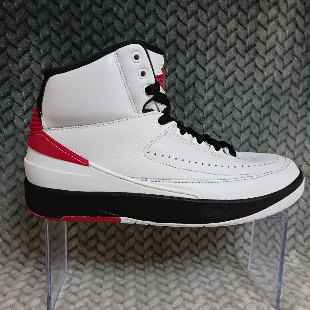 Air Jordan 2 Retro Mid Chicago GS Youth Basketball Sneakers Shoes Size 5.5Y